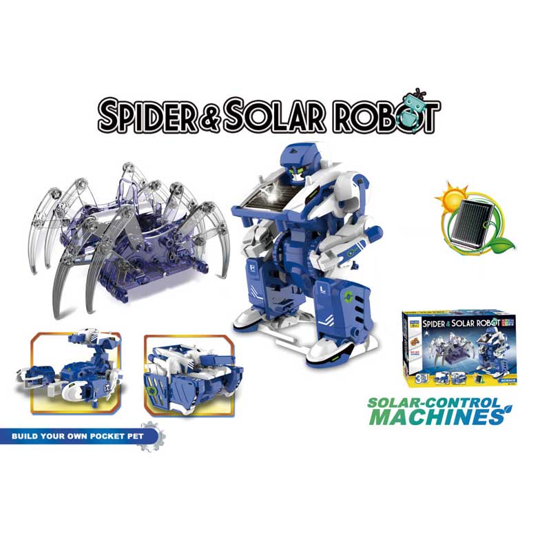 Kids' Solar Robot - Spider, 3-in-1