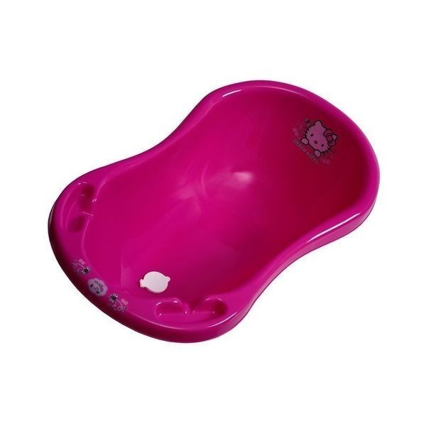 Baby bath tub with plug Hello Kitty pink