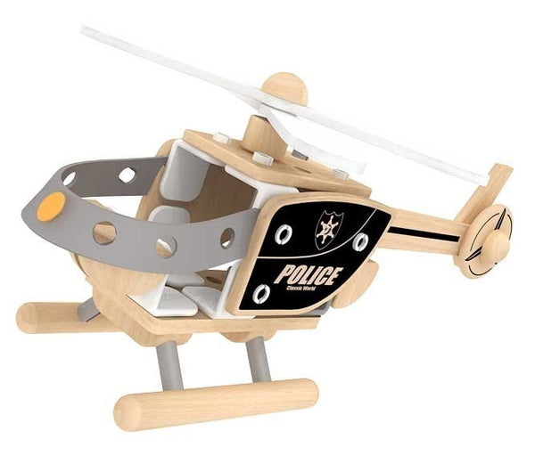Wooden construction set - police helicopter