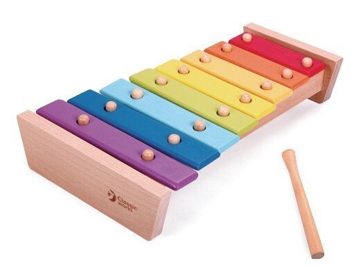 Wooden rainbow xylophone
