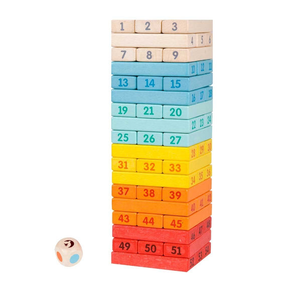 Wooden Jenga for children - colorful