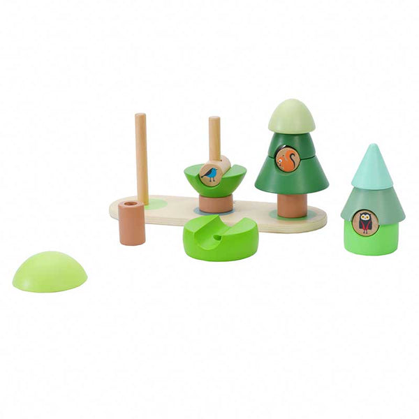 Wooden Toy - Forest Stacking Cubes