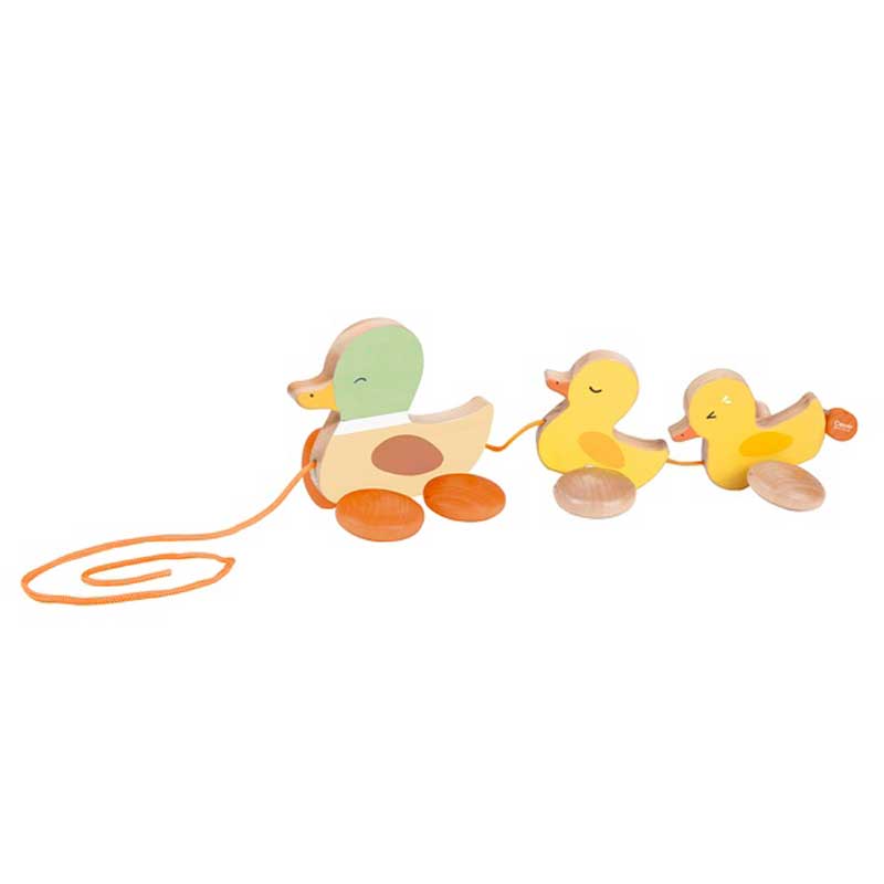 Wooden Pull Toy for Kids - Ducklings