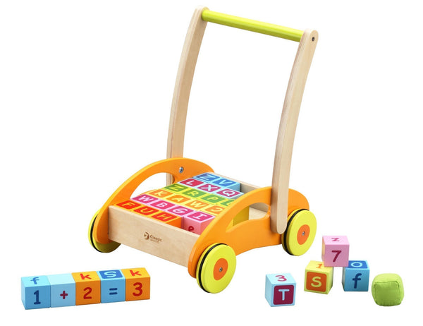 Wooden walker with blocks