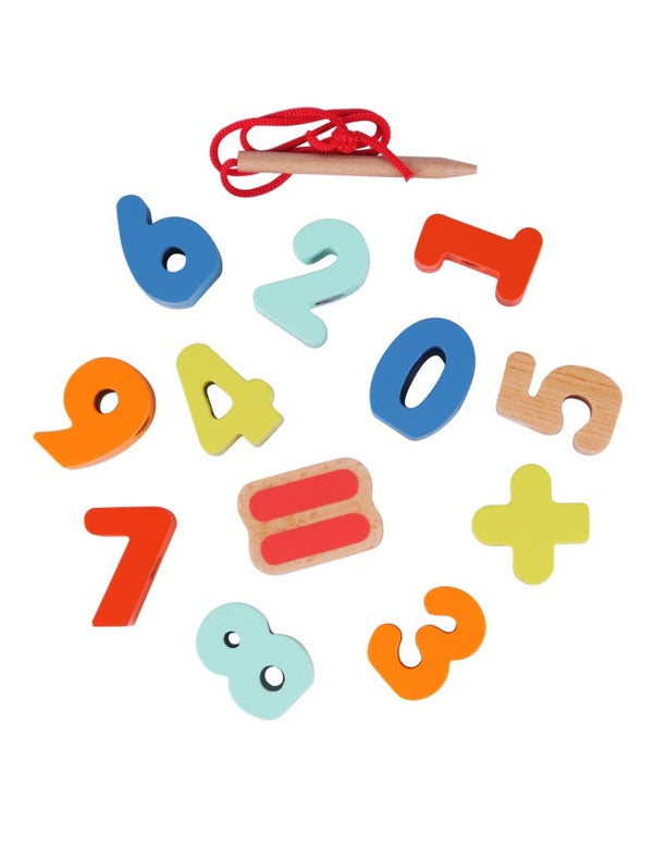 Wooden threading numbers