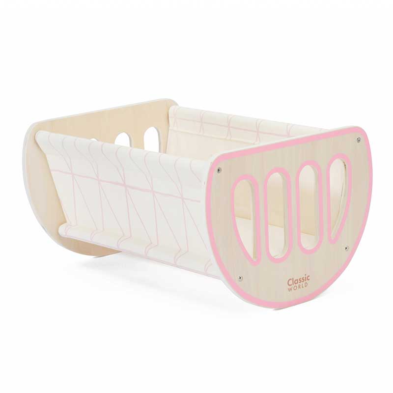 Wooden 2-in-1 doll bed/cradle
