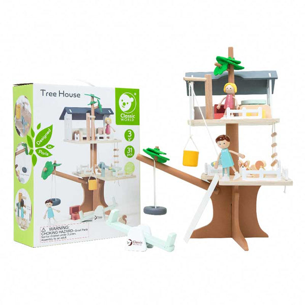 Kids' treehouse with accessories