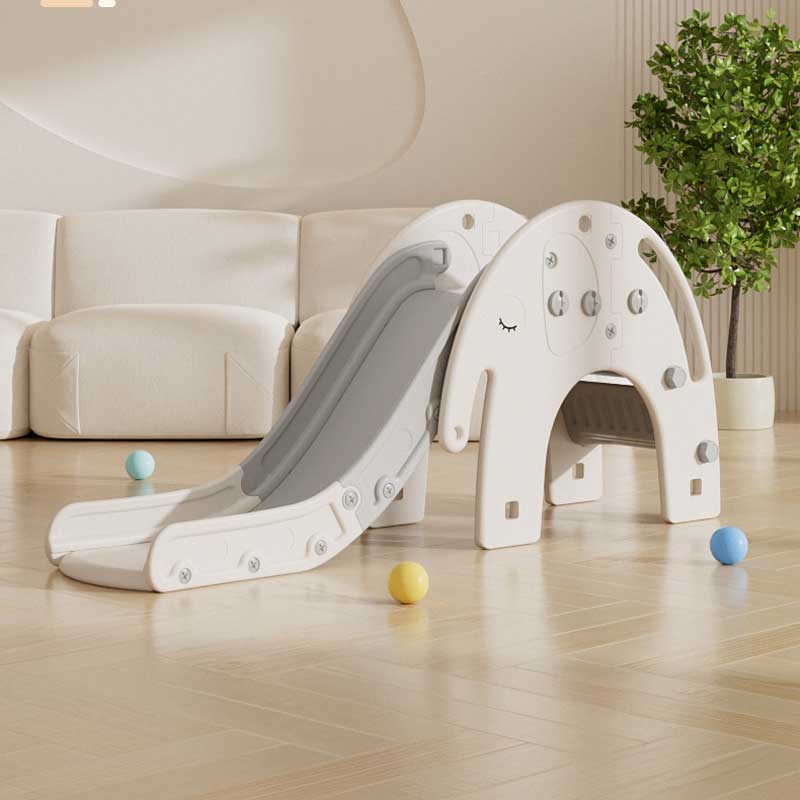 Kids' Slide with Basketball Hoop Elephant - Grey