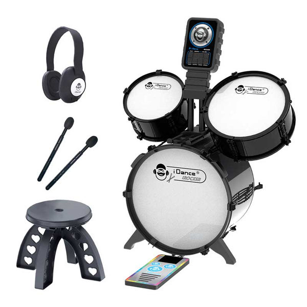 Kids' electronic drum set with silent mode