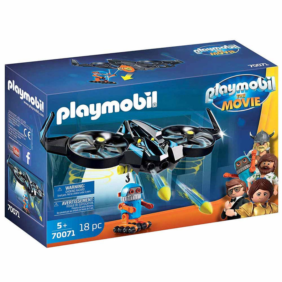 Playmobil Kids' Construction Set, Robotitron with Drone