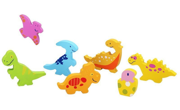Wooden children's dinosaur puzzle