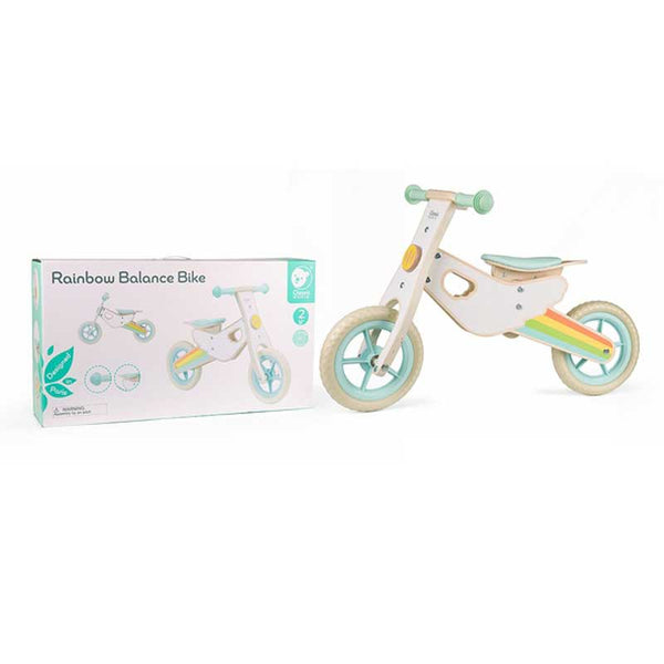 Wooden Rainbow Balance Bike for Kids