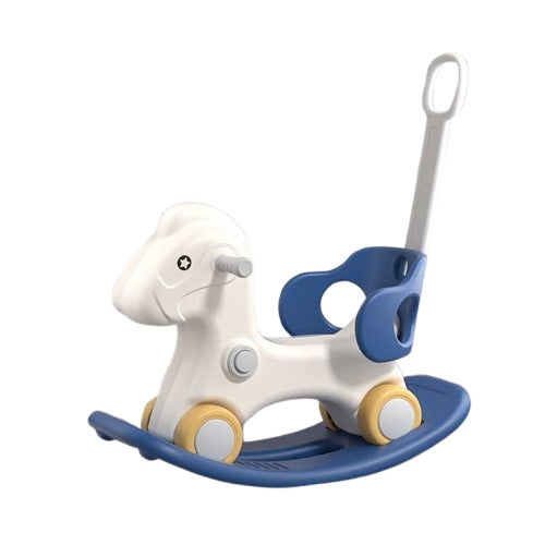3-in-1 Blue Rocking Horse with Parental Control