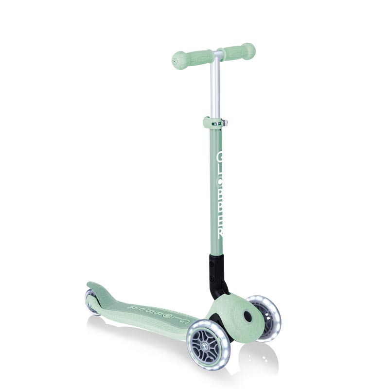 PRIMO FOLDABLE LIGHTS ECO Scooter for Kids – Pistachio