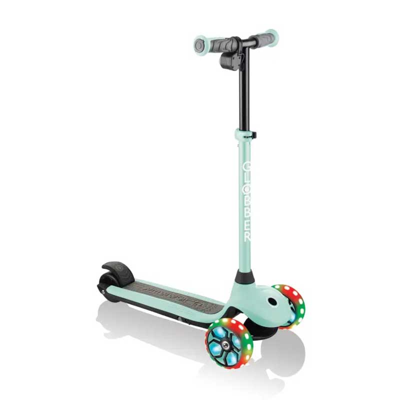 GLOBBER E-MOTION 4 PLUS Electric Scooter with Light-Up Wheels for Kids 6+ - Mint Green