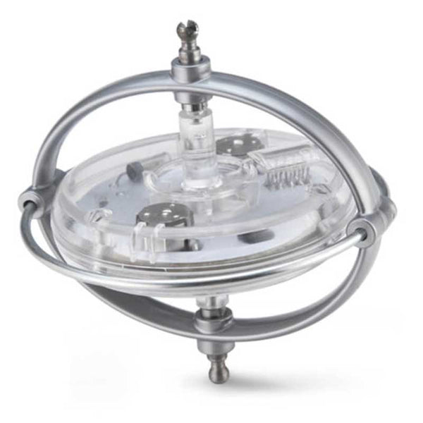 Gyroscopic Top for Kids with LED Lights NAVIR UFO, white