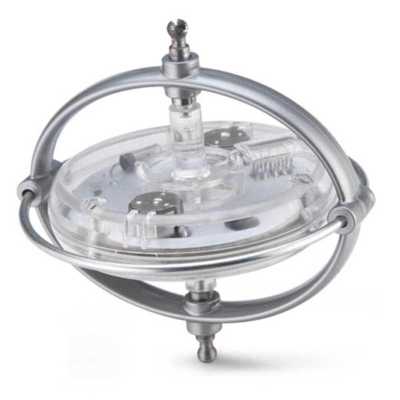 Gyroscopic Top for Kids with LED Lights NAVIR UFO, white