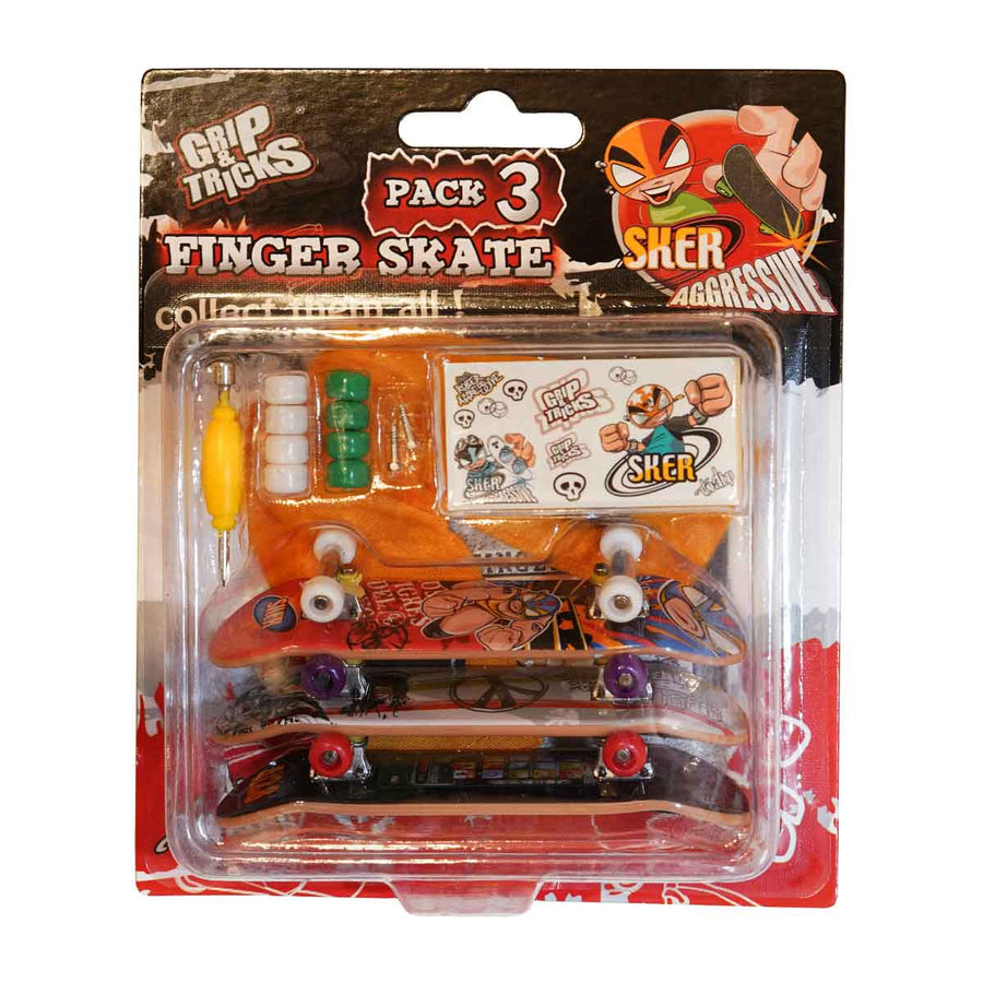Finger toy set with 3 pcs. skateboards
