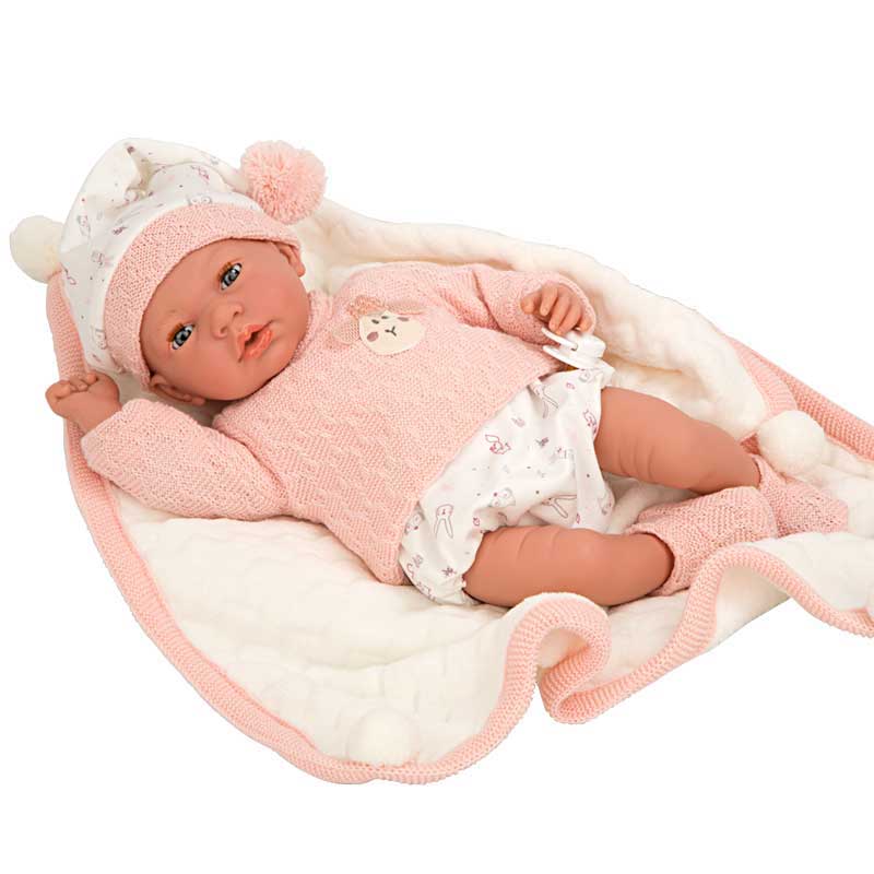 Baby doll Andy, making 14 different sounds and with a sleep function - 40 cm