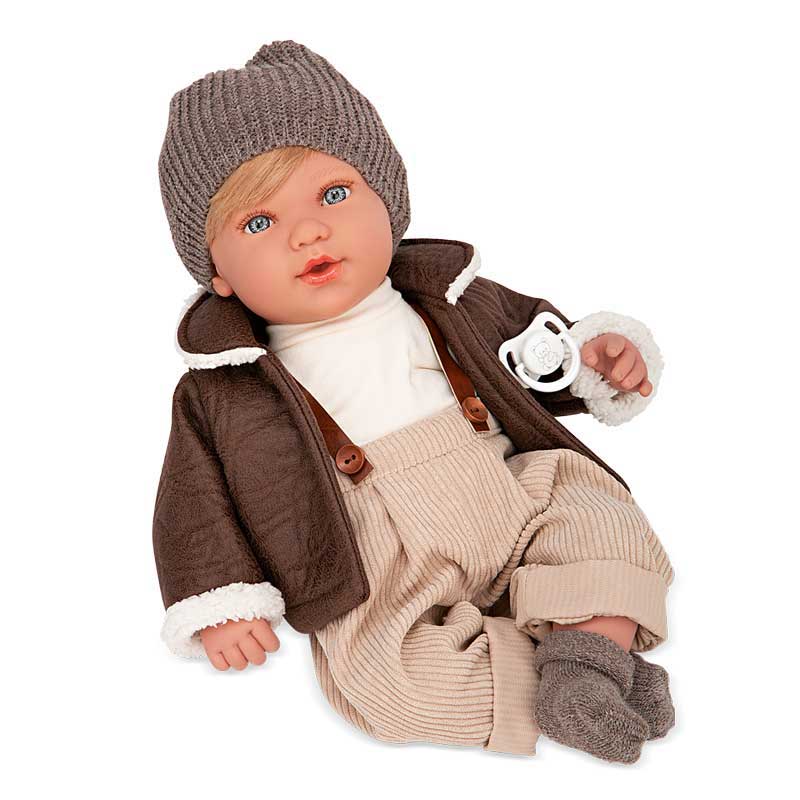 Irio Doll with Leather Jacket and Jeans, making 14 different sounds - 45 cm