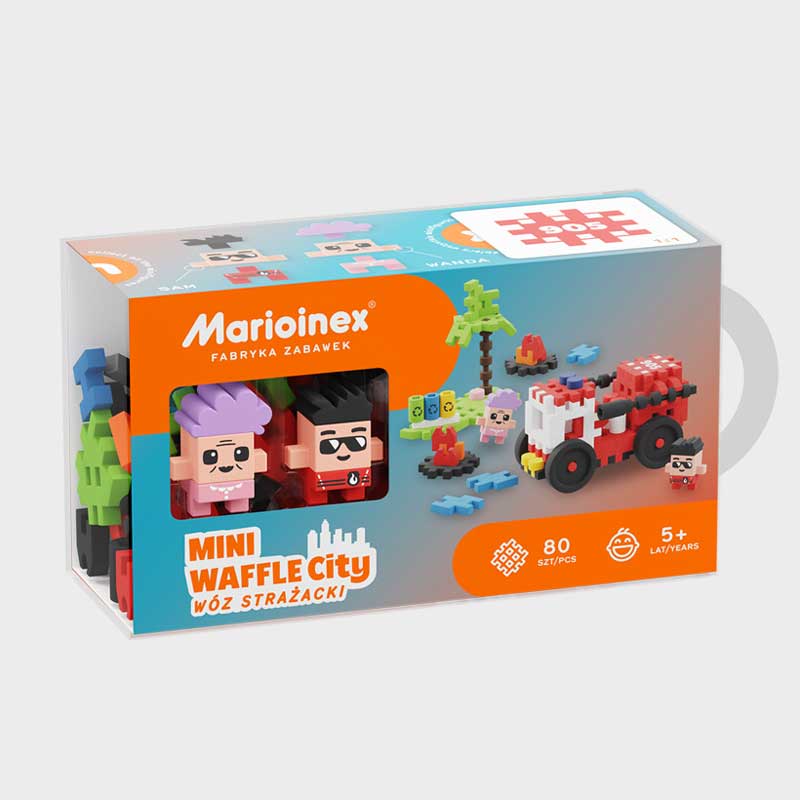 Mini Waffle Constructor "City Centre" - Fire Engine 80 pieces