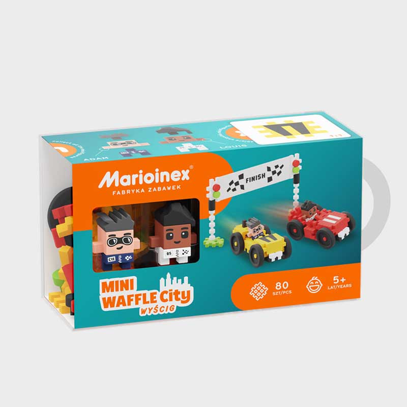 Mini Waffle Constructor "City Center" - Car Race 80 pieces