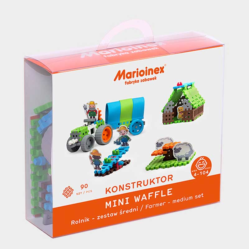 Mini Waffle Constructor "Little Farmers" 90 pieces