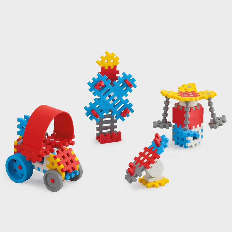 Mini waffle building blocks 70 pieces - blue
