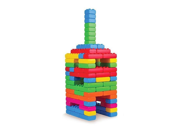 Multi-coloured building set of 110 pieces