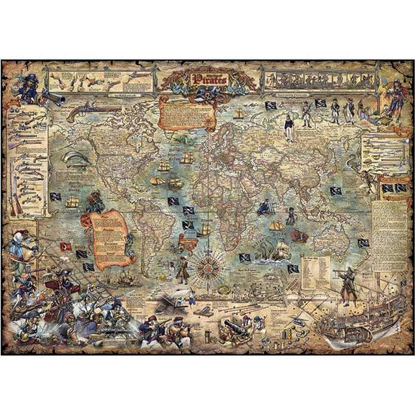Heye Jigsaw Puzzle 2000 Pieces - Pirate World Map