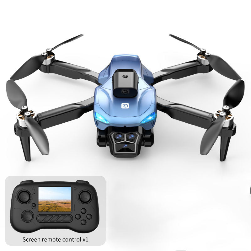 Foldable drone with HD camera, real-time WiFi transmission, blue