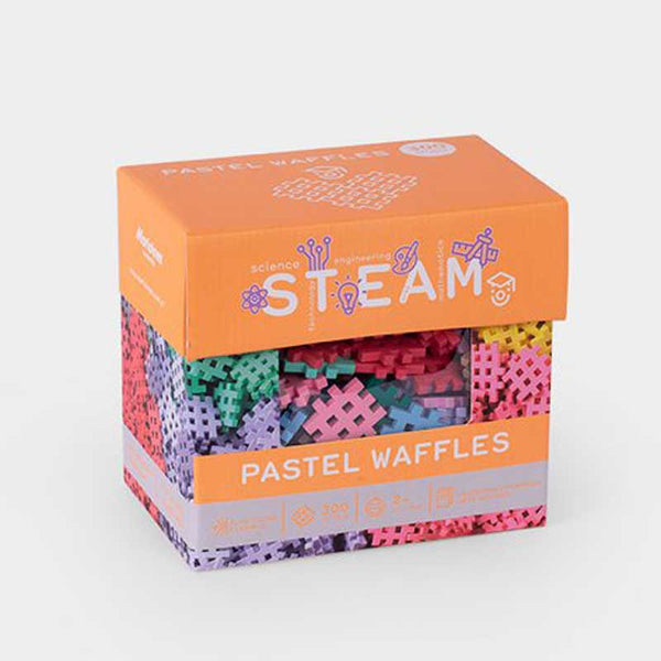 STEAM Waffle Building Blocks in Pastel Colors - 300 pieces