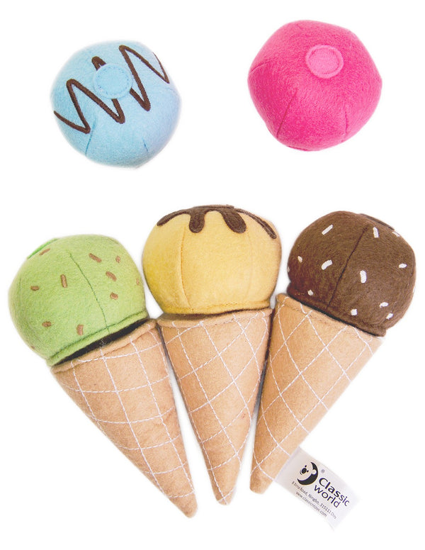 Fabric ice cream toys