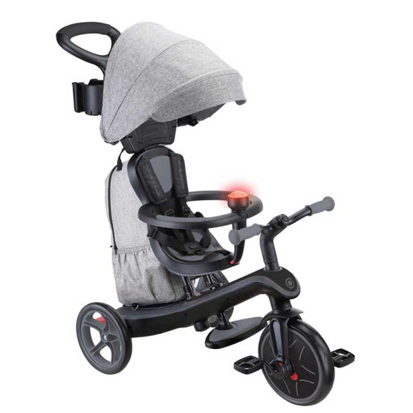 4-in-1 Globber Explorer Trike Deluxe Play with Canopy in Black