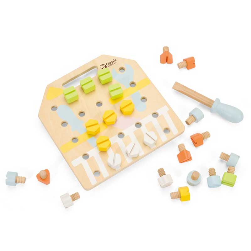 Fun Wooden Screw Board with Accessories