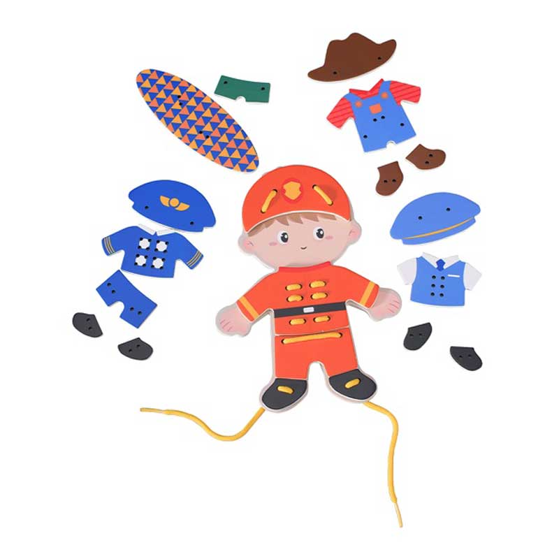 Fun threading game for kids - Choose your profession, for boys