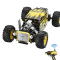 Детска кола 4х4 за каскади с RC управление 1:12, жълта