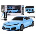 Детска спортна електрическа кола Crazon New Energy със зарядна станция, RC в син цвят