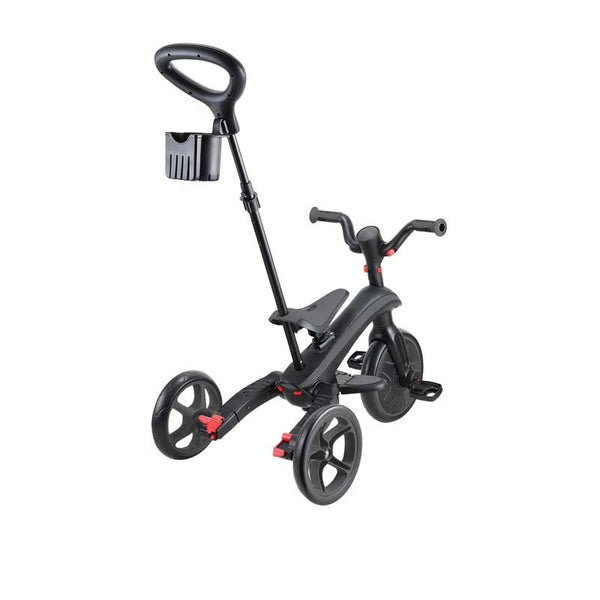 Детска триколка 4 в 1 GLOBBER EXPLORER TRIKE FOLDABLE, сгъваема, сиво-черен цвят
