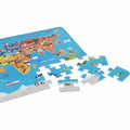 Children's wooden puzzle - world map