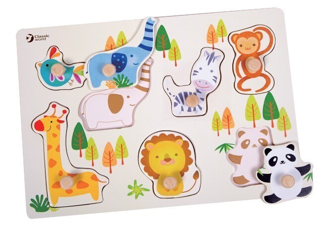 Classic World Wooden Zoo Puzzle for Kids