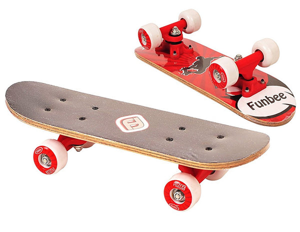 Kids' Mini Skateboard, FUNBEE - red