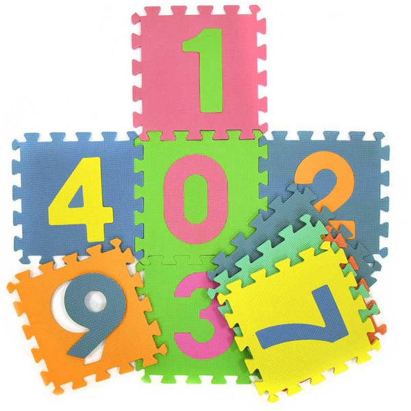 Children's puzzle playmat made of EVA foam, with numbers (0-9), 29x29cm