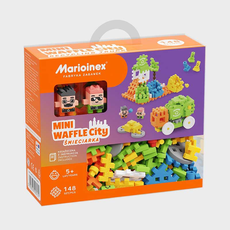 Mini Waffle Constructor "City Center" - Garbage Truck 148 pieces
