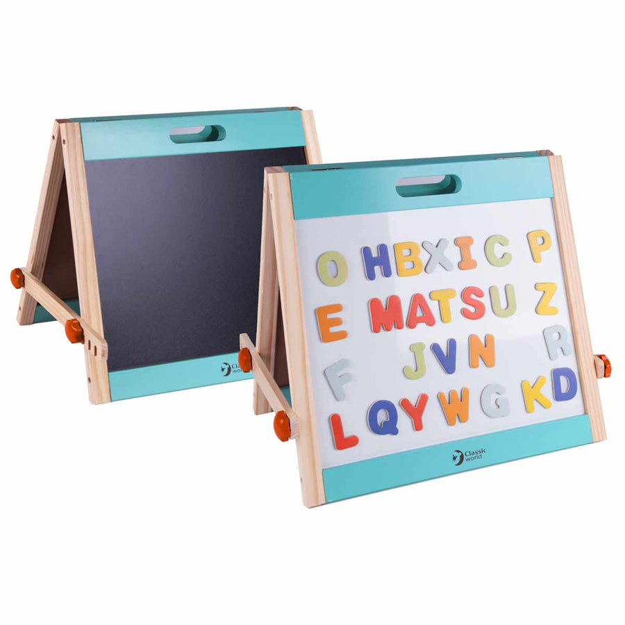 Magnetic drawing board with letters