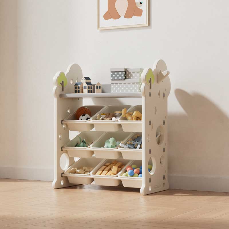 Organizer with stand for children's toys - white color