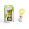 Сензорна дървена играчка-гризалка Цвете Classic World за бебета от 0+ месеца