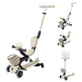 Тротинетка 5 в 1 GLOBBER BABY LEARN 360° FLASH LIGHTS - бежова