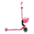 Тротинетка 5 в 1 GLOBBER GO UP BABY LEARN 360° FLASH LIGHTS, розова