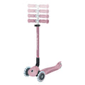 Тротинетка със седалка 5 в 1 GLOBBER GO UP DELUXE LIGHTS ECOLOGIC 360° - розова